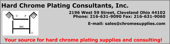 Hard Chrome Plating Consultants, Inc. 216-631-9090
